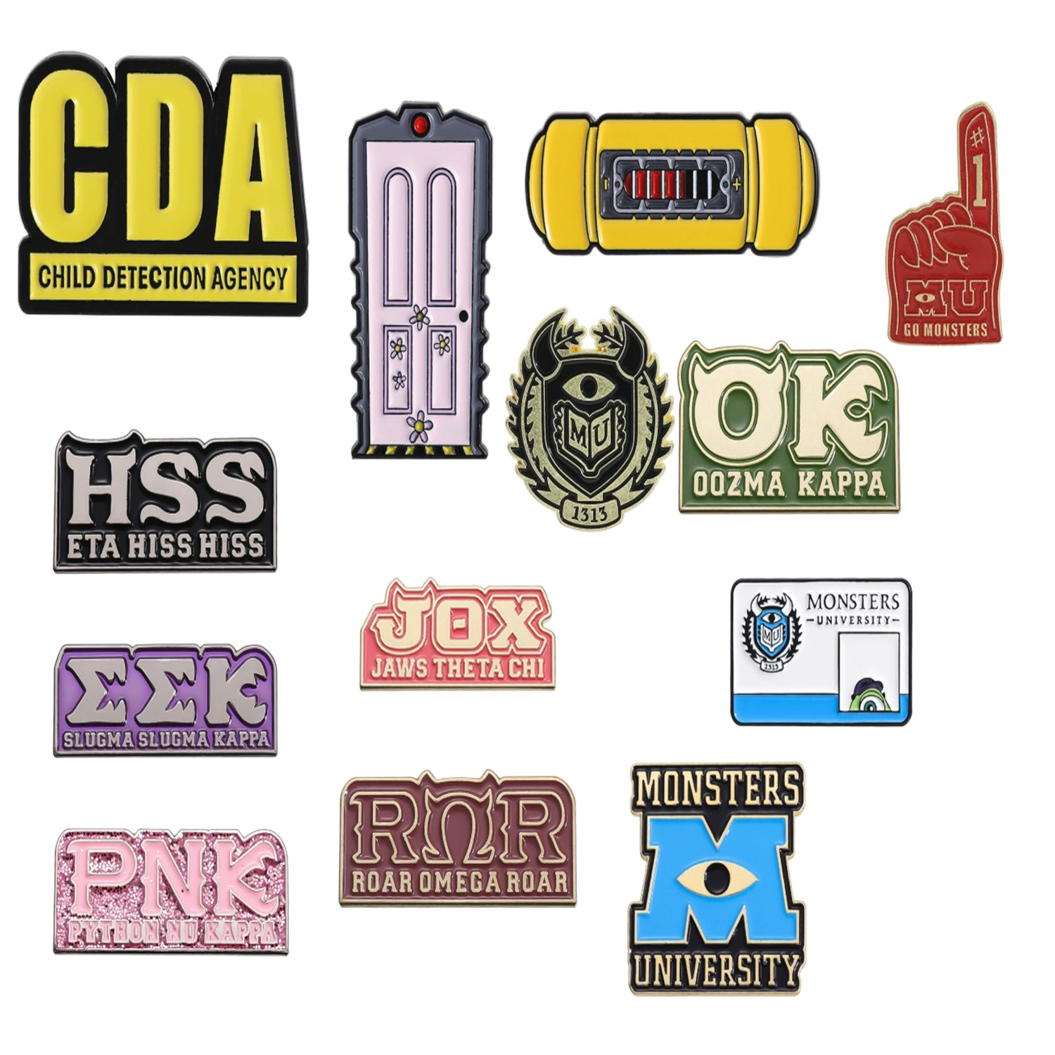 Embroidery Initials - เข็มกลัดโลหะชุดตัวอักษรการ์ตูนบุคลิกภาพสร้างสรรค์น่ารักชุดตรา