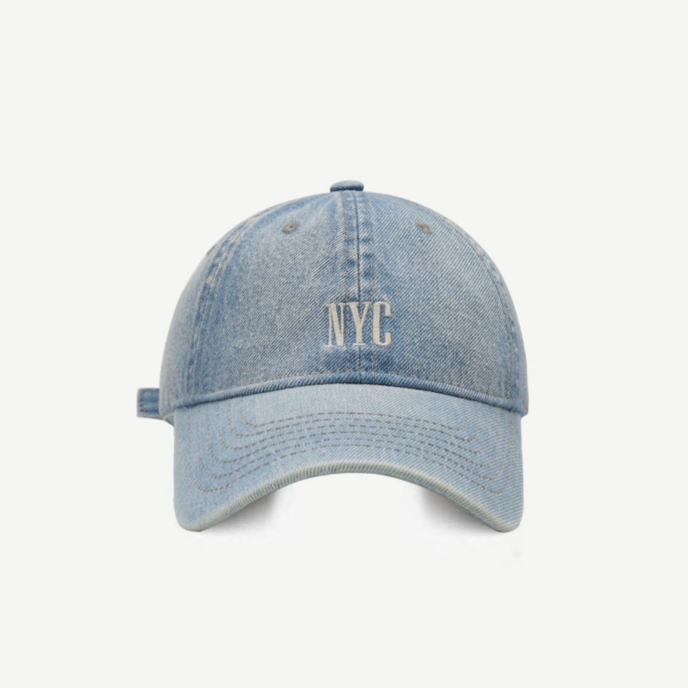 Embroidery Nyc - หมวกเบสบอลปักลายสไตล์วินเทจลำลอง NYC หมวกแก๊ปปีกโค้งปรับได้ หมวกทรัคเกอร์ ยูนิเซ็กส์