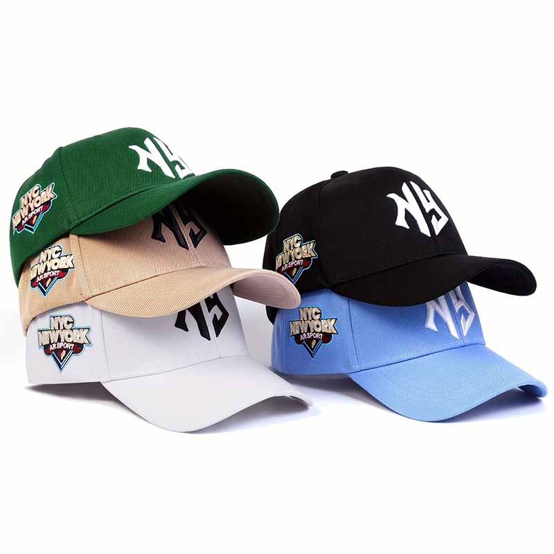 Embroidery Nyc - หมวกเบสบอลใส่ได้ทั้งชายและหญิงแบบปักลายอักษร NYC หมวกทำงานใหม่หมวกลำลองปรับได้สำหรับฤดูใบไม้ผลิและฤดูใบไม้ร่วงหมวกกันแดดสำหรับกลางแจ้ง