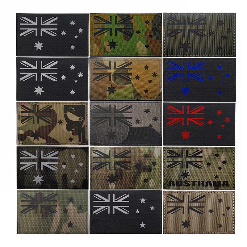 Embroidery In Australia - Australian Flag Patch ผ้าเย็บปักถักร้อย Applique,ออสเตรเลียป้าย PVC