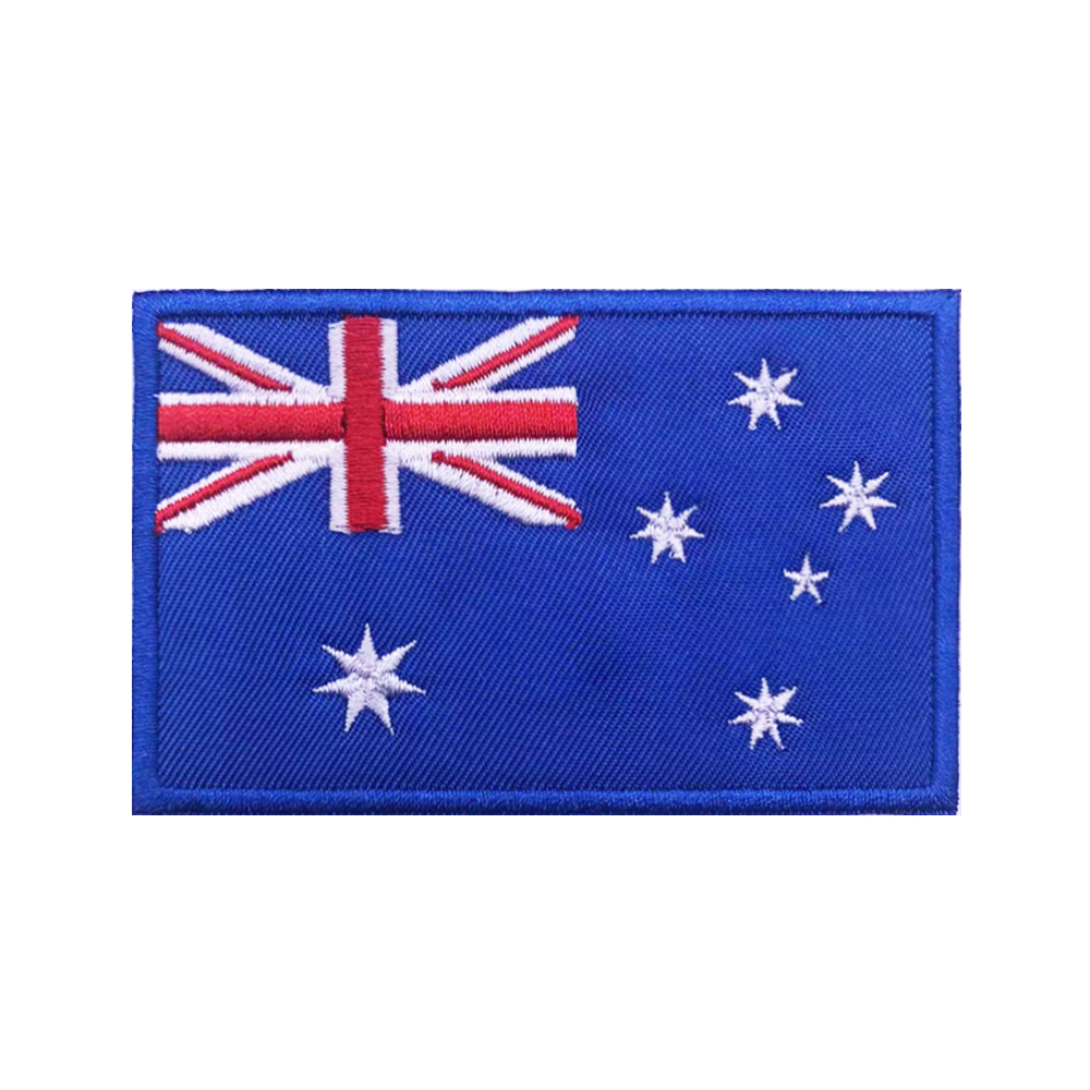 Embroidery In Australia - ธงออสเตรเลียออสเตรเลีย Patches Armband แผ่นแปะติดเสื้อห่วงเหล็กบนเย็บปักถักร้อยทหาร Stripe