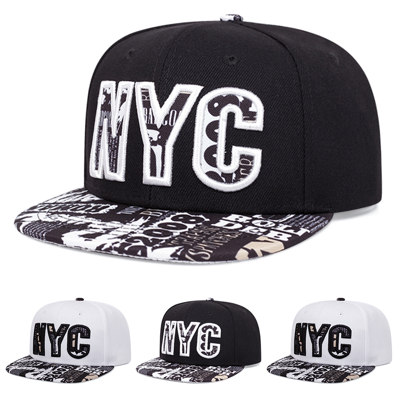 Embroidery Nyc - หมวกฮิปฮอปแฟชั่นใหม่ปี 2026 ลายกราฟฟิตี NYC ปักลายสตรีท สเก็ตบอร์ด
