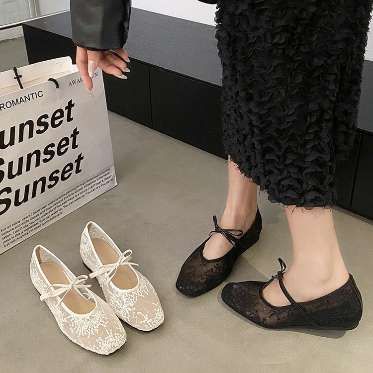 รองเท้าบัลเล่ต์แบบสวมสำหรับผู้ - Embroidery Shoes บทวิจารณ์และราคา