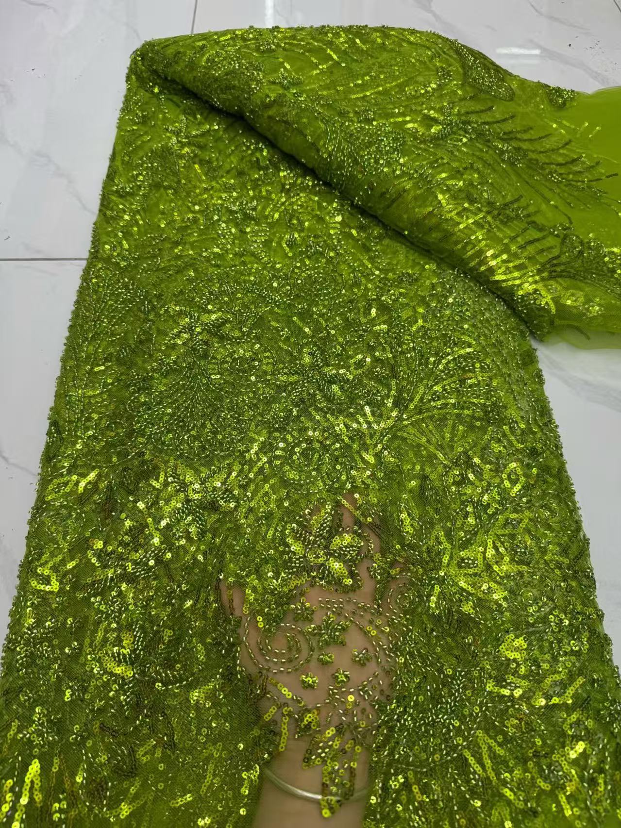 ผ้าลูกไม้เน็ตปักลายคุณภาพสูง ผ - Embroidery Net Fabric บทวิจารณ์และราคา