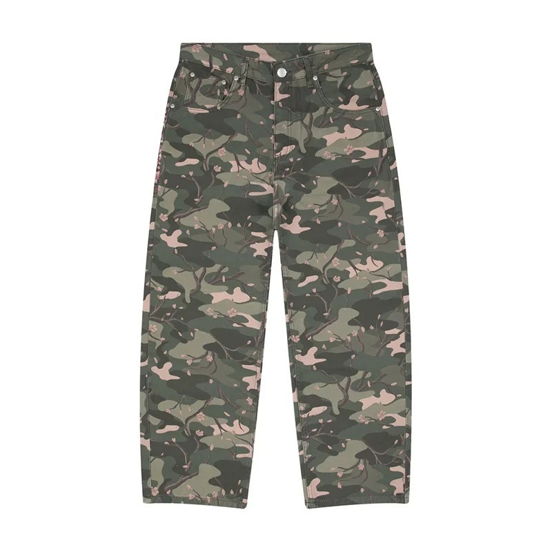 กางเกงยีนส์ผู้ชาย Y2K ลายปักซา - Embroidery Jeans Sakura บทวิจารณ์และราคา