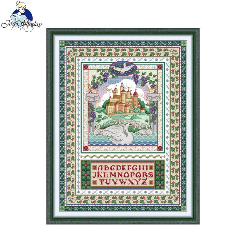 ชุดงานปักครอสติชลายปราสาทหงส์พ - Embroidery Artist บทวิจารณ์และราคา