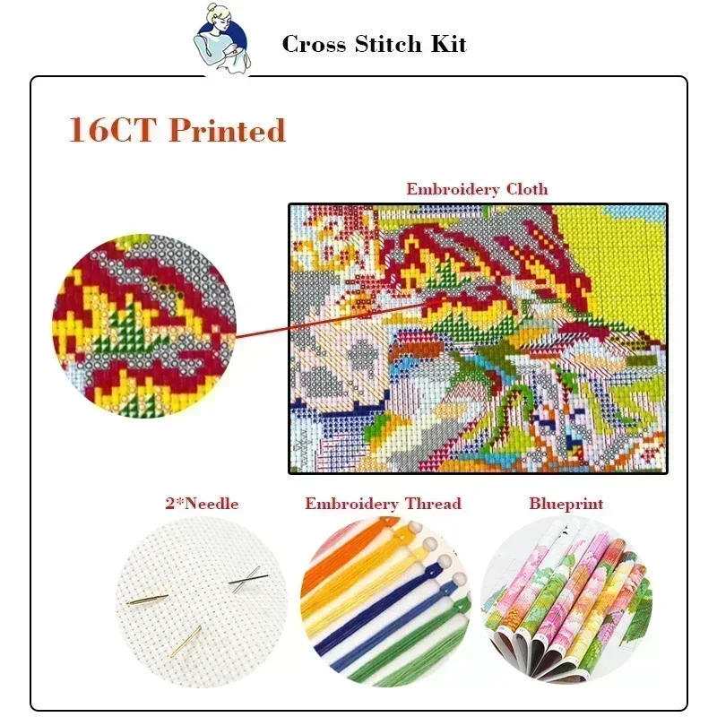 ชุดงานปักครอสติชลายปราสาทหงส์พ - Embroidery Artist บทวิจารณ์และราคา