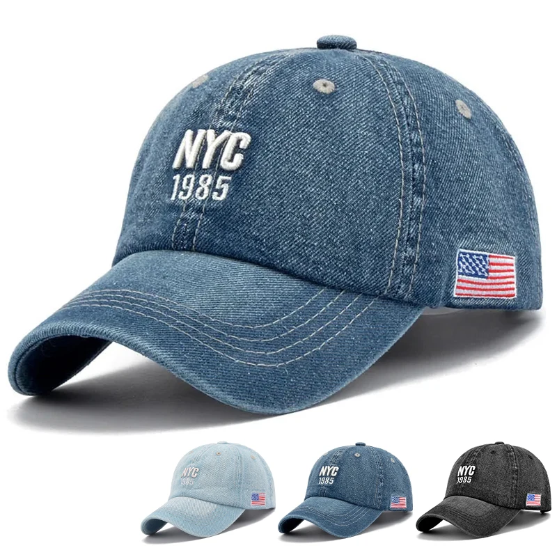 หมวกเบสบอลยีนส์ปักลายตัวอักษรแ - Embroidery Nyc บทวิจารณ์และราคา
