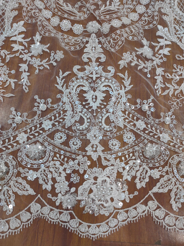 ผ้าลูกไม้ปักเลื่อมคุณภาพสูงสำห - Embroidery Gradient บทวิจารณ์และราคา