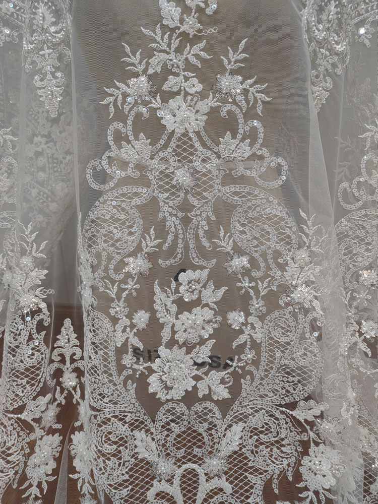 ผ้าลูกไม้ปักเลื่อมคุณภาพสูงสำห - Embroidery Gradient บทวิจารณ์และราคา