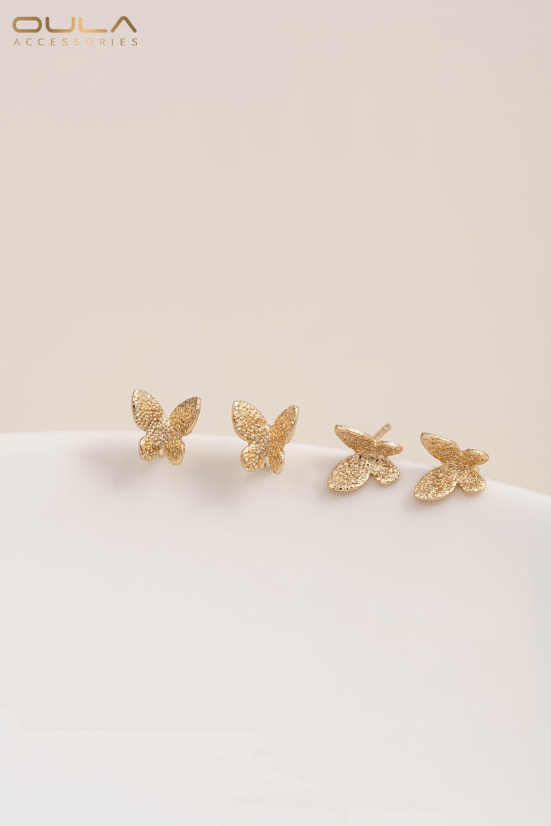 ตะขอเกี่ยวต่างหูแบบปักลายผีเสื - Embroidery Gold บทวิจารณ์และราคา