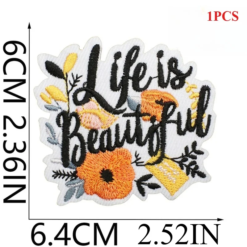 สติกเกอร์ผ้าปักลายพลังบวก ตกแต - Embroidery Ai บทวิจารณ์และราคา