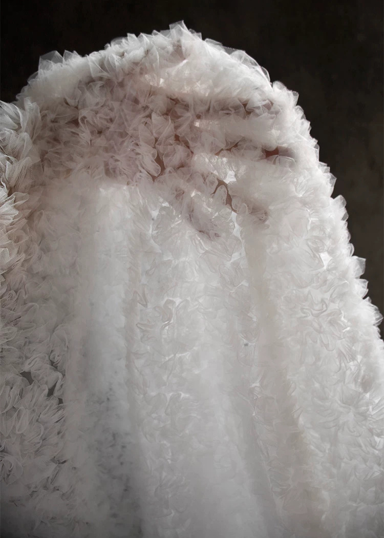ผ้าลูกไม้ปักลายตาข่ายโปร่งแสง  - Embroidery Net Fabric บทวิจารณ์และราคา