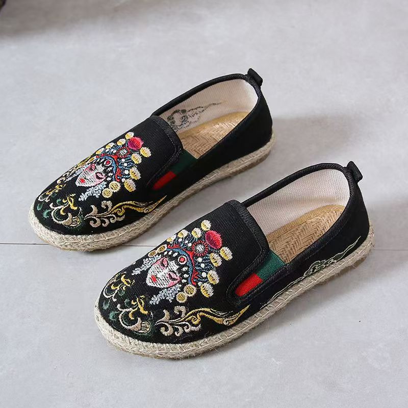 รองเท้าผู้หญิงพื้นเรียบปักลายผ - Embroidery Style บทวิจารณ์และราคา