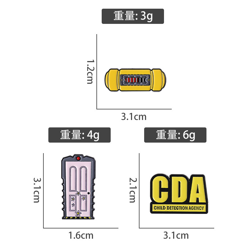 เข็มกลัดโลหะชุดตัวอักษรการ์ตูน - Embroidery Initials บทวิจารณ์และราคา