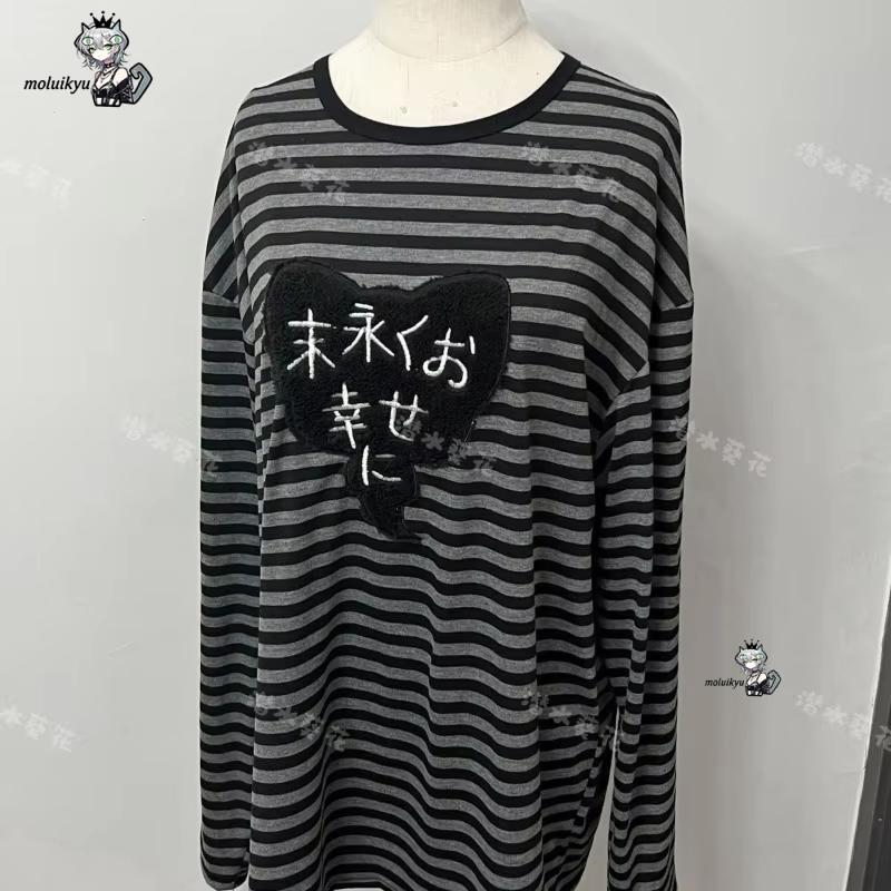 เสื้อยืดแขนยาวคอกลมสไตล์อเมริก - Embroidery Knit บทวิจารณ์และราคา