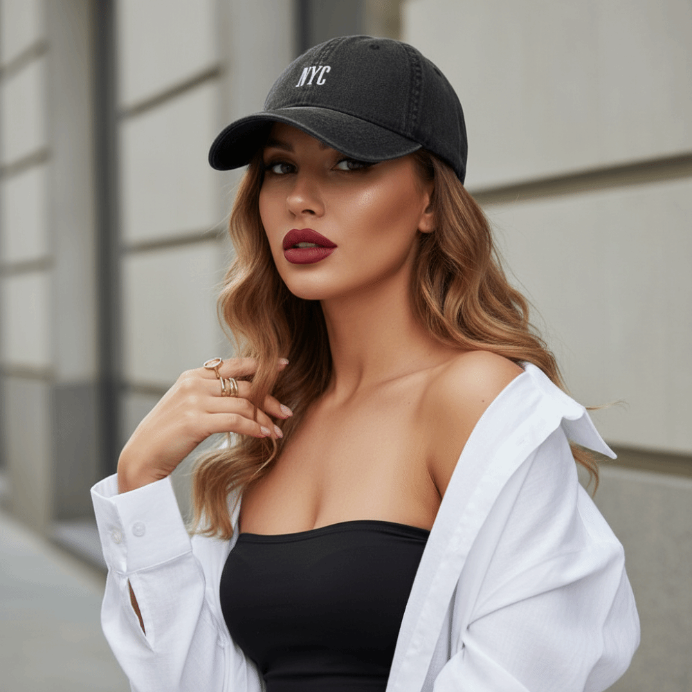 แฟชั่นลำลอง NYC หมวกเบสบอลปักล - Embroidery Nyc บทวิจารณ์และราคา
