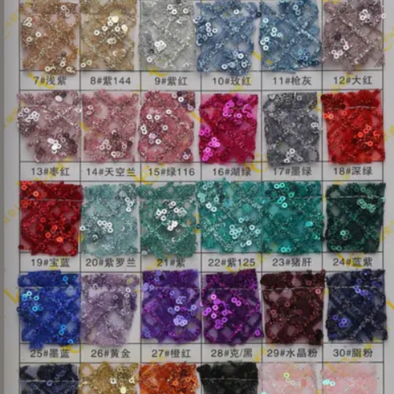 ผ้าลูกไม้ปักลายแอฟริกันสีน้ำเง - Embroidery Net Fabric บทวิจารณ์และราคา