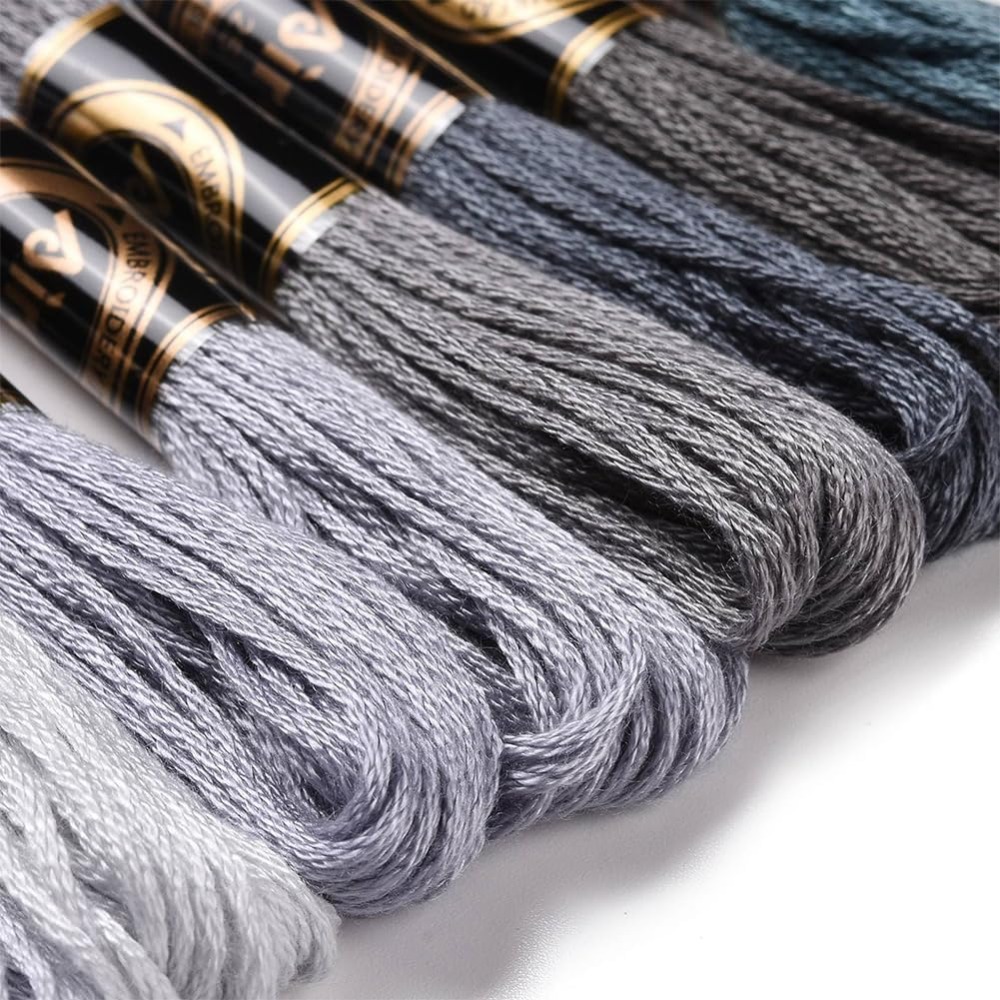 8 Skeins 70 หลาสีเทาสร้อยข้อมื - Embroidery Gradient บทวิจารณ์และราคา