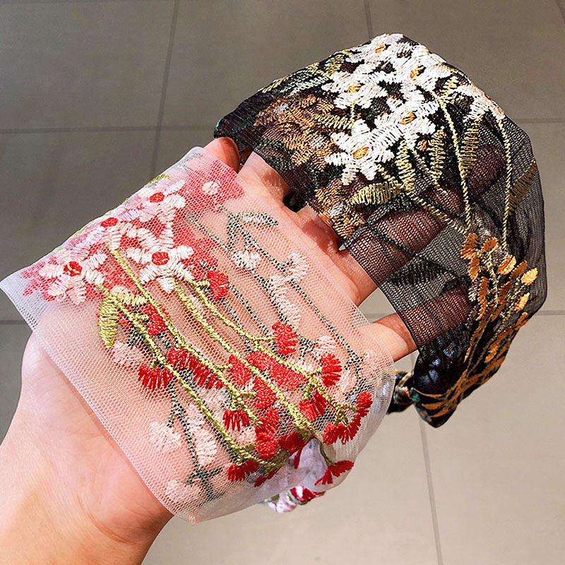 หญิงชาติพันธุ์ Hairbands Elast - Embroidery Knot บทวิจารณ์และราคา