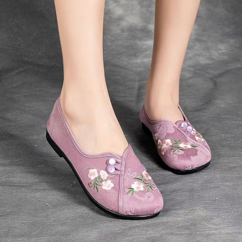 รองเท้าผู้หญิงสไตล์จีน พื้นเรี - Embroidery Shoes บทวิจารณ์และราคา