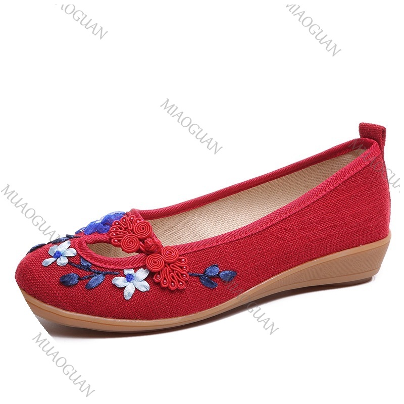รองเท้าส้นเตารีดปักลายสำหรับผู - Embroidery Shoes บทวิจารณ์และราคา