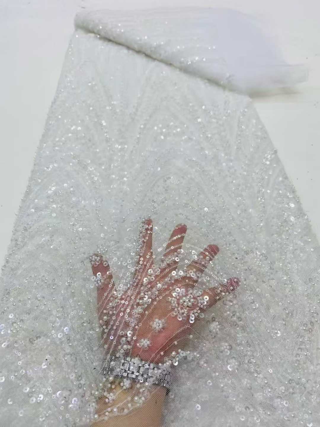 ผ้าลูกไม้ทูลล์ปักเลื่อมคุณภาพส - Embroidery Net Fabric บทวิจารณ์และราคา