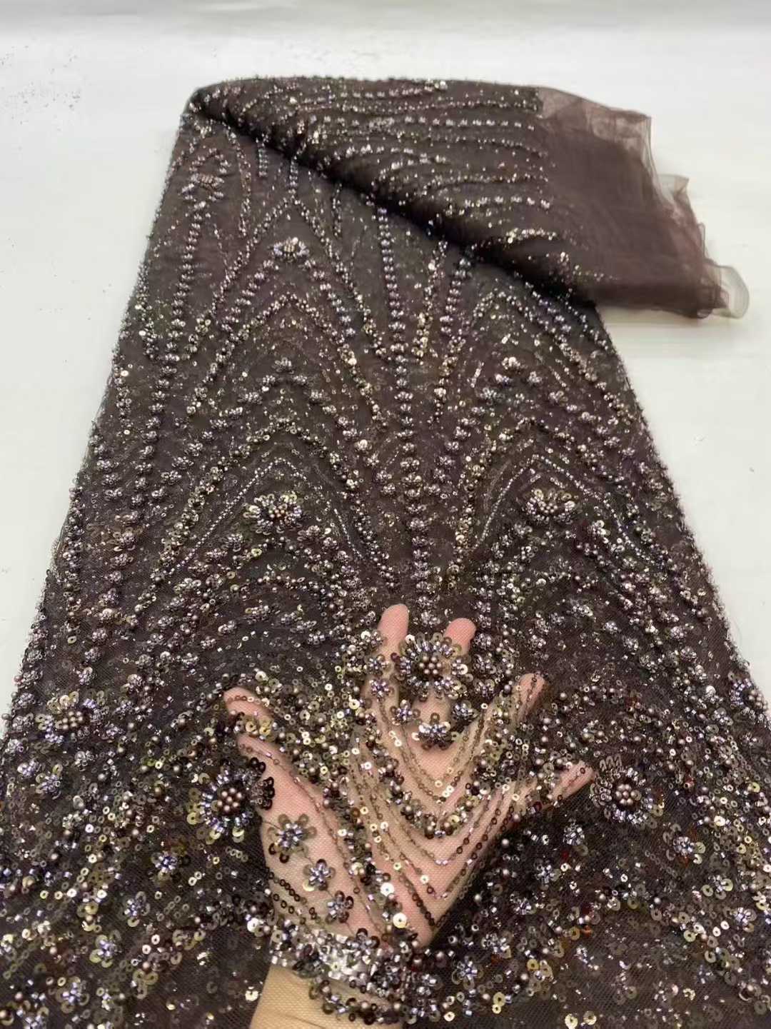 ผ้าลูกไม้ทูลล์ปักเลื่อมคุณภาพส - Embroidery Net Fabric บทวิจารณ์และราคา