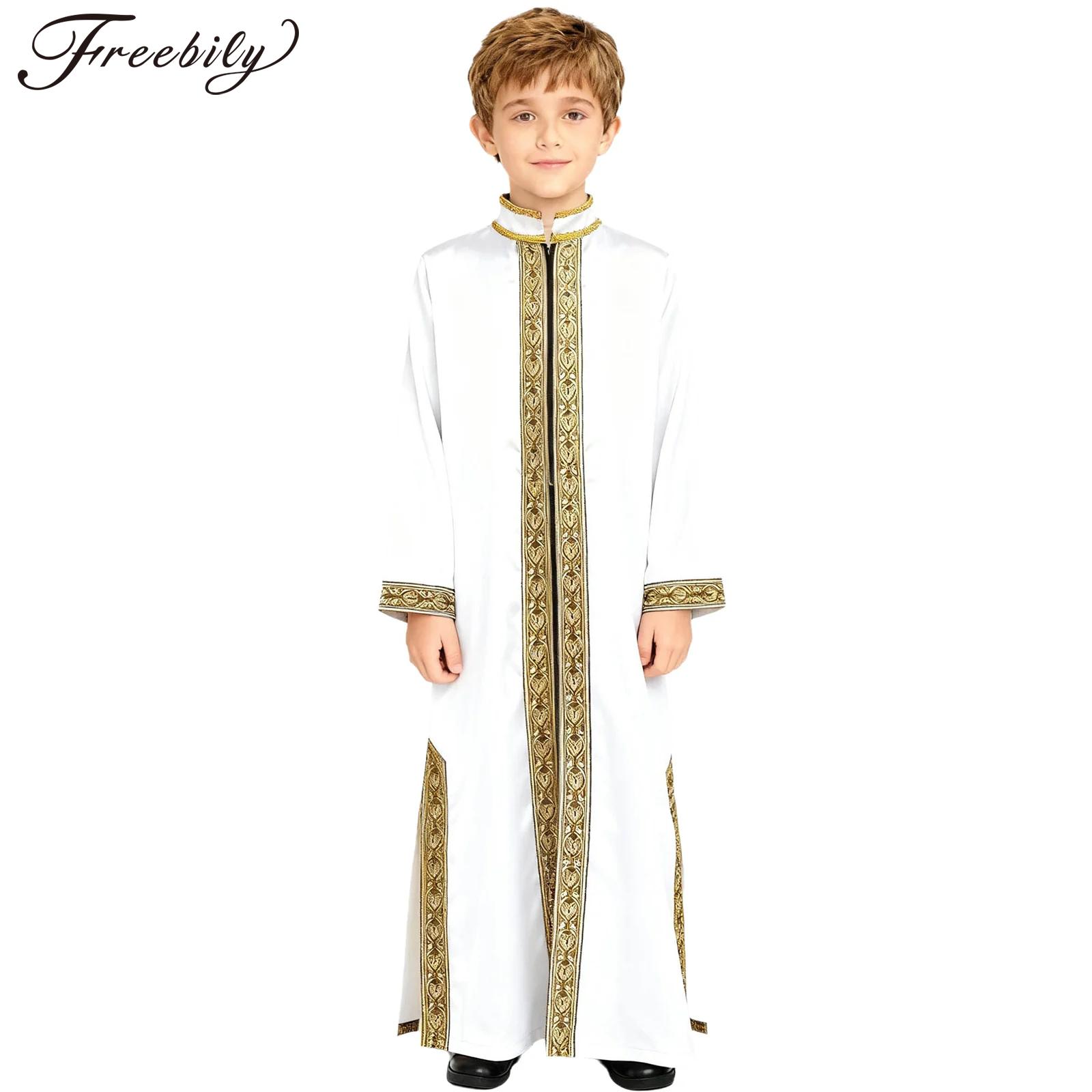 ชุดคลุมยาวแบบมุสลิมสำหรับเด็กผ - Embroidery Gold บทวิจารณ์และราคา
