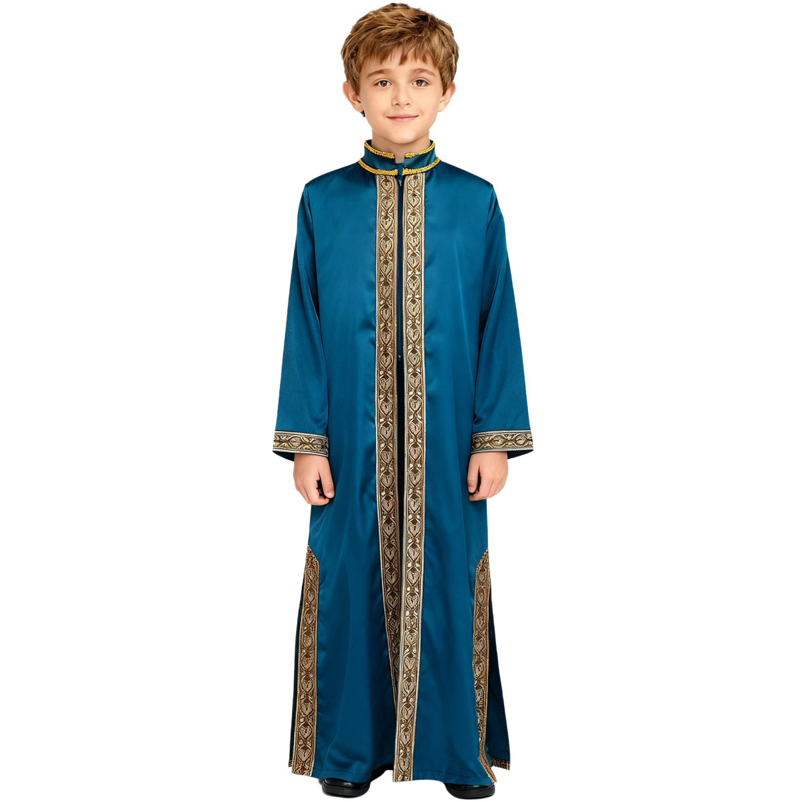 ชุดคลุมยาวแบบมุสลิมสำหรับเด็กผ - Embroidery Gold บทวิจารณ์และราคา
