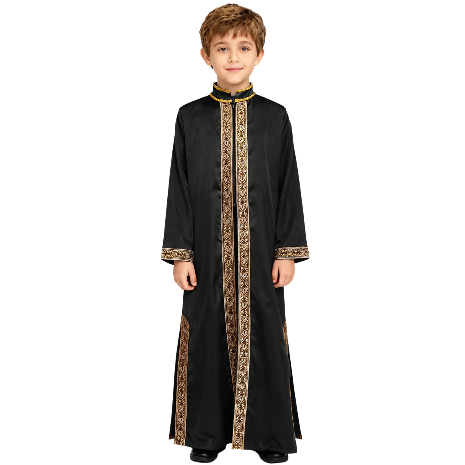 ชุดคลุมยาวแบบมุสลิมสำหรับเด็กผ - Embroidery Gold บทวิจารณ์และราคา