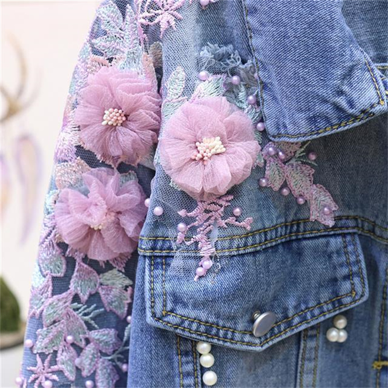 2022 ใหม่เย็บปักถักร้อยDENIMแจ - Embroidery Jeans Sakura บทวิจารณ์และราคา