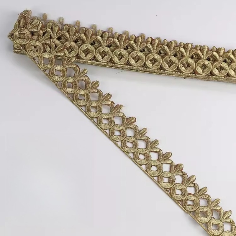 ลายปักขอบสีทองเงินใหม่ สวยงาม  - Embroidery Gold บทวิจารณ์และราคา