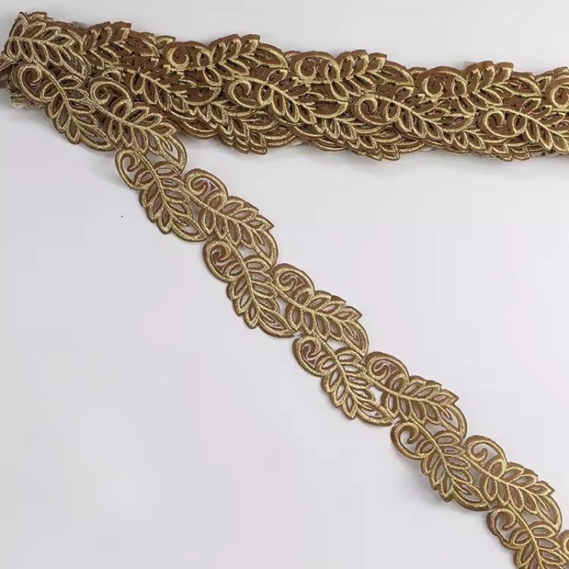 ลายปักขอบสีทองเงินใหม่ สวยงาม  - Embroidery Gold บทวิจารณ์และราคา