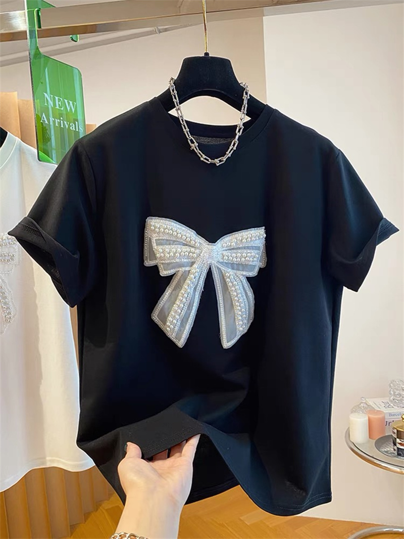   เสื้อยืดแขนสั้นลายปักมุก ผู้ - Embroidery Knot บทวิจารณ์และราคา