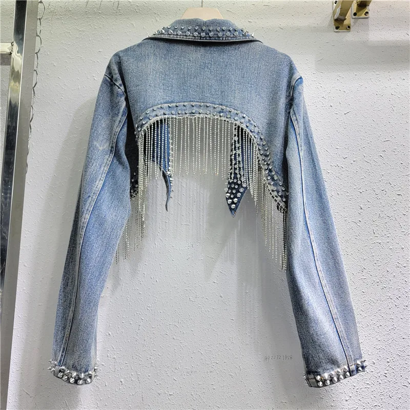 Rhinestone ลูกปัด Rivets DENIM - Embroidery Jeans Sakura บทวิจารณ์และราคา
