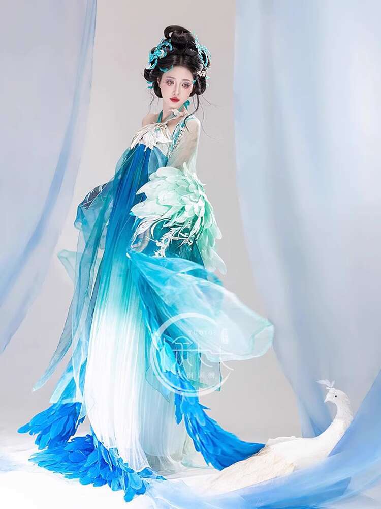 ใหม่นกยูง Hanfu สตรีแฟชั่นอุตส - Embroidery Knit บทวิจารณ์และราคา