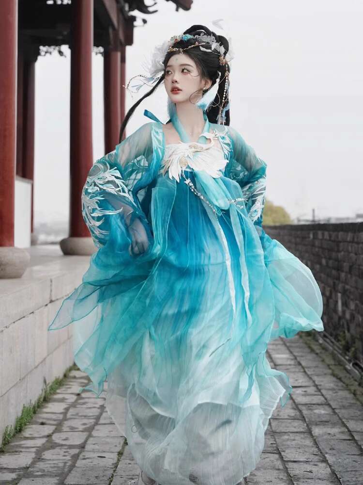 ใหม่นกยูง Hanfu สตรีแฟชั่นอุตส - Embroidery Knit บทวิจารณ์และราคา