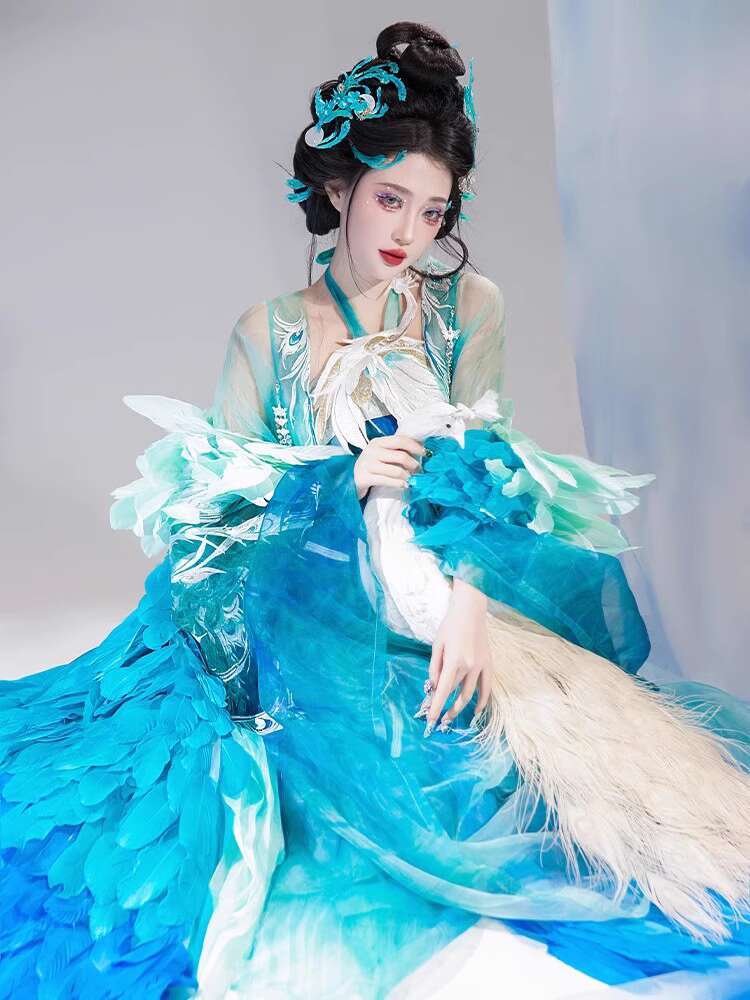 ใหม่นกยูง Hanfu สตรีแฟชั่นอุตส - Embroidery Knit บทวิจารณ์และราคา